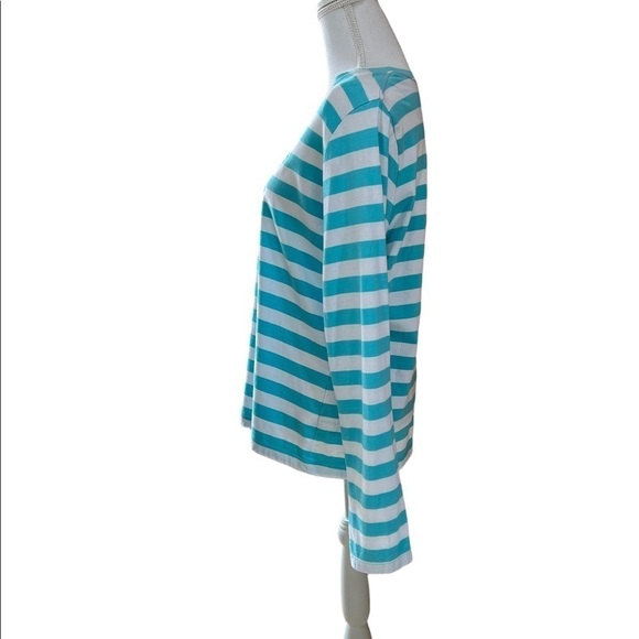 HATLEY WOMENS STRIPED PAJAMA TOP SIZE LARGE - Picture 2 of 8